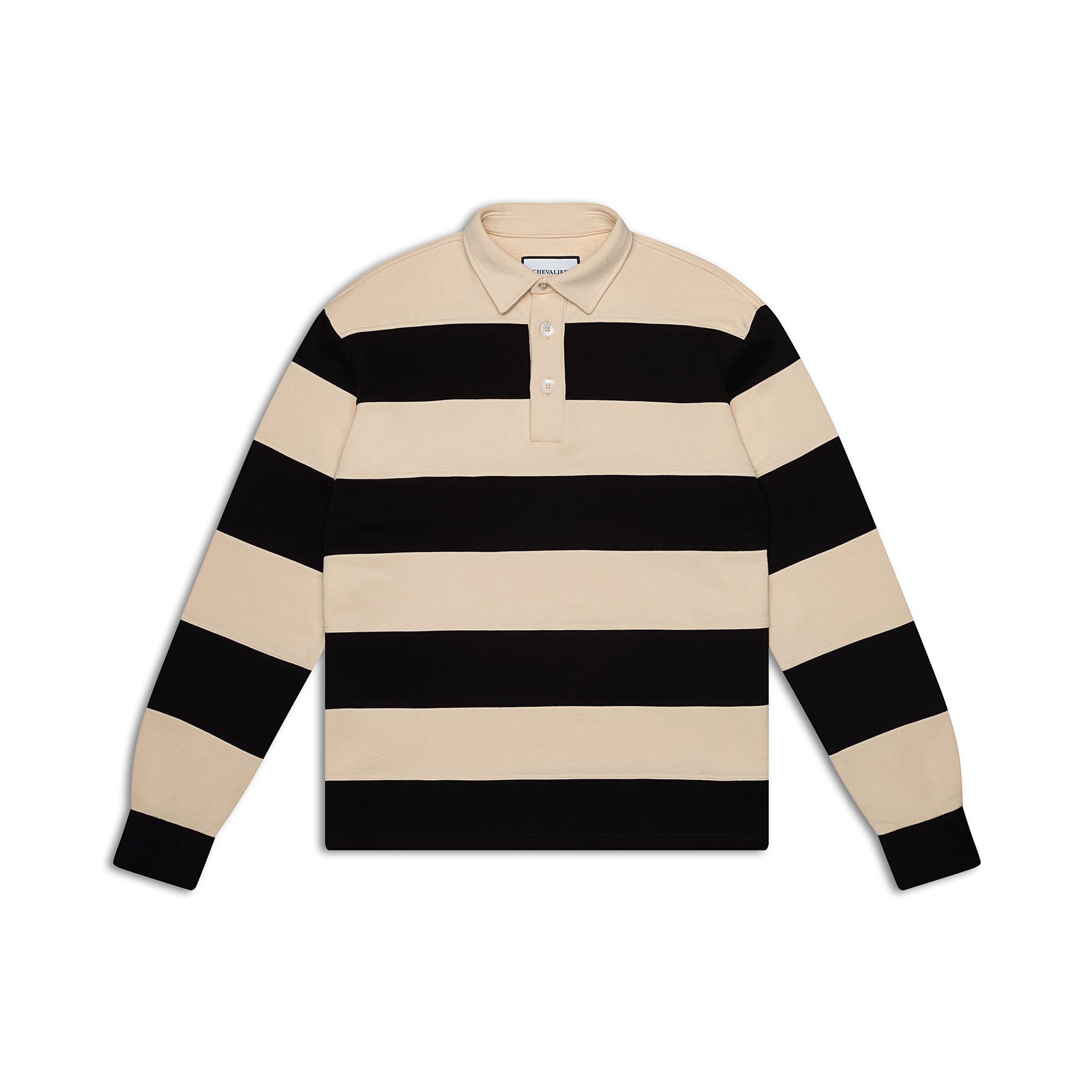Panel-Stitched Striped Cotton Molleton Rugby Shirt – shopchevalier